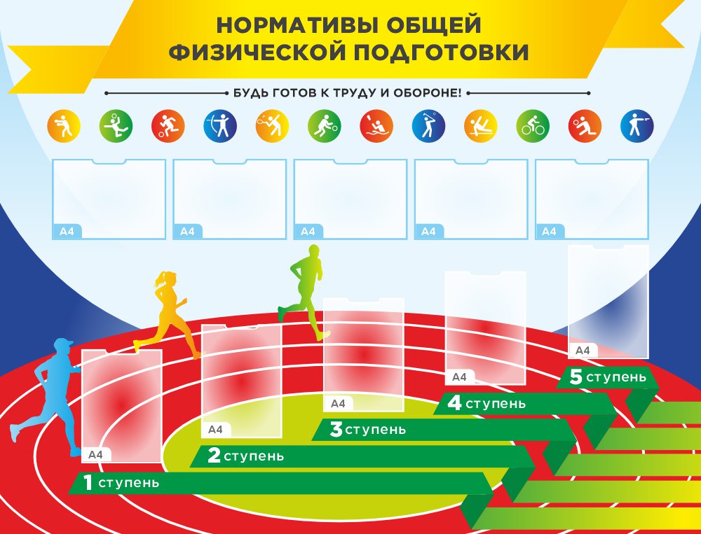стенд спортивные нормативы физической подготовки