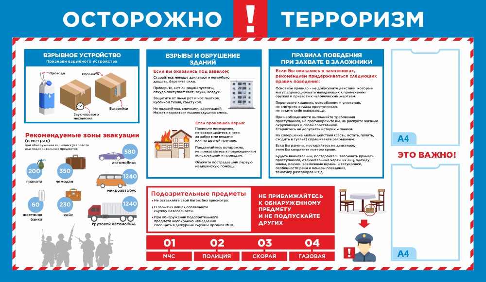 стенд осторожно терроризм с карманами