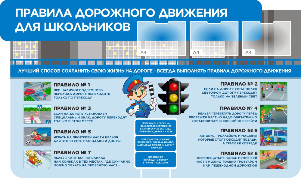 стенд ПДД с карманами