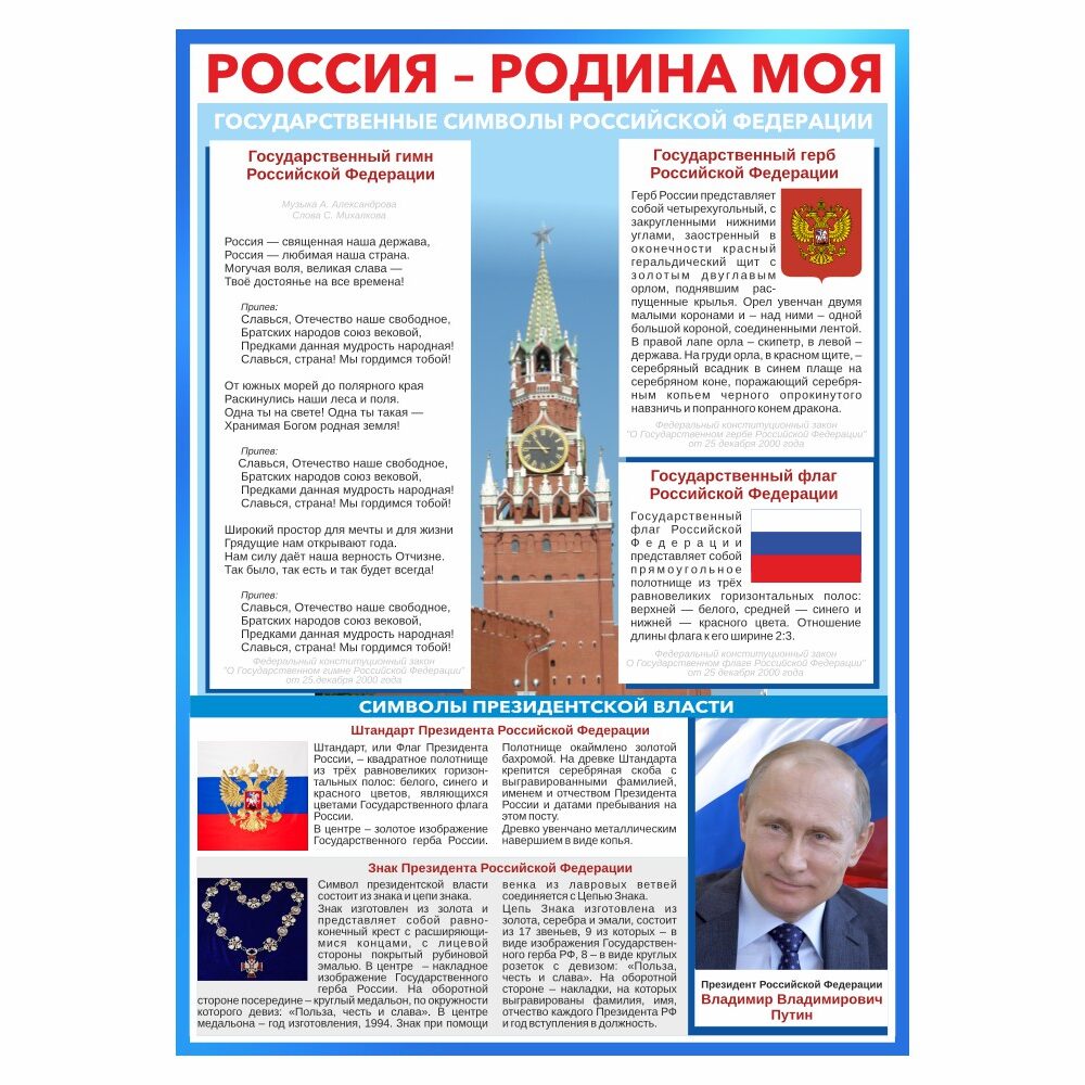 стенд россия родина моя